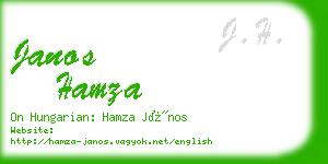 janos hamza business card